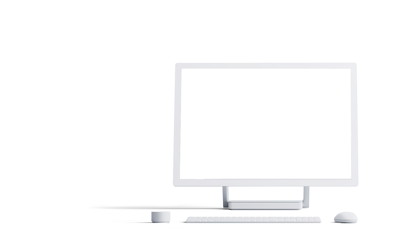 computer screen mock up for marketing